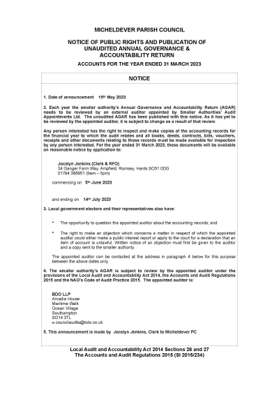 2023 Notice of public rights