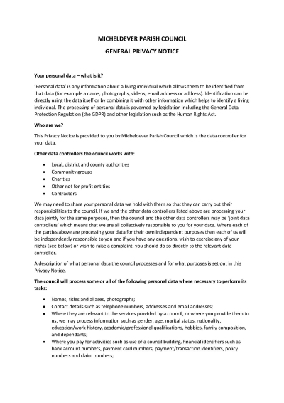 MPC General Privacy Notice