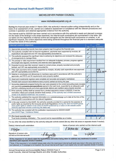 2024 Internal Audit Report